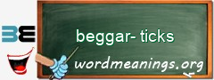 WordMeaning blackboard for beggar-ticks